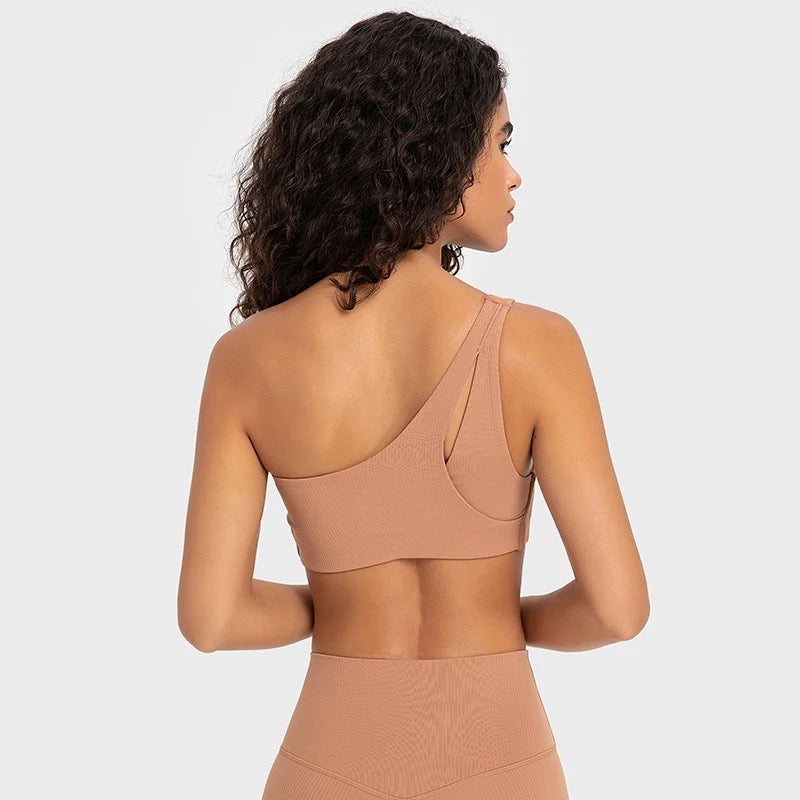 ASYMMETRICAL BRA | Tan