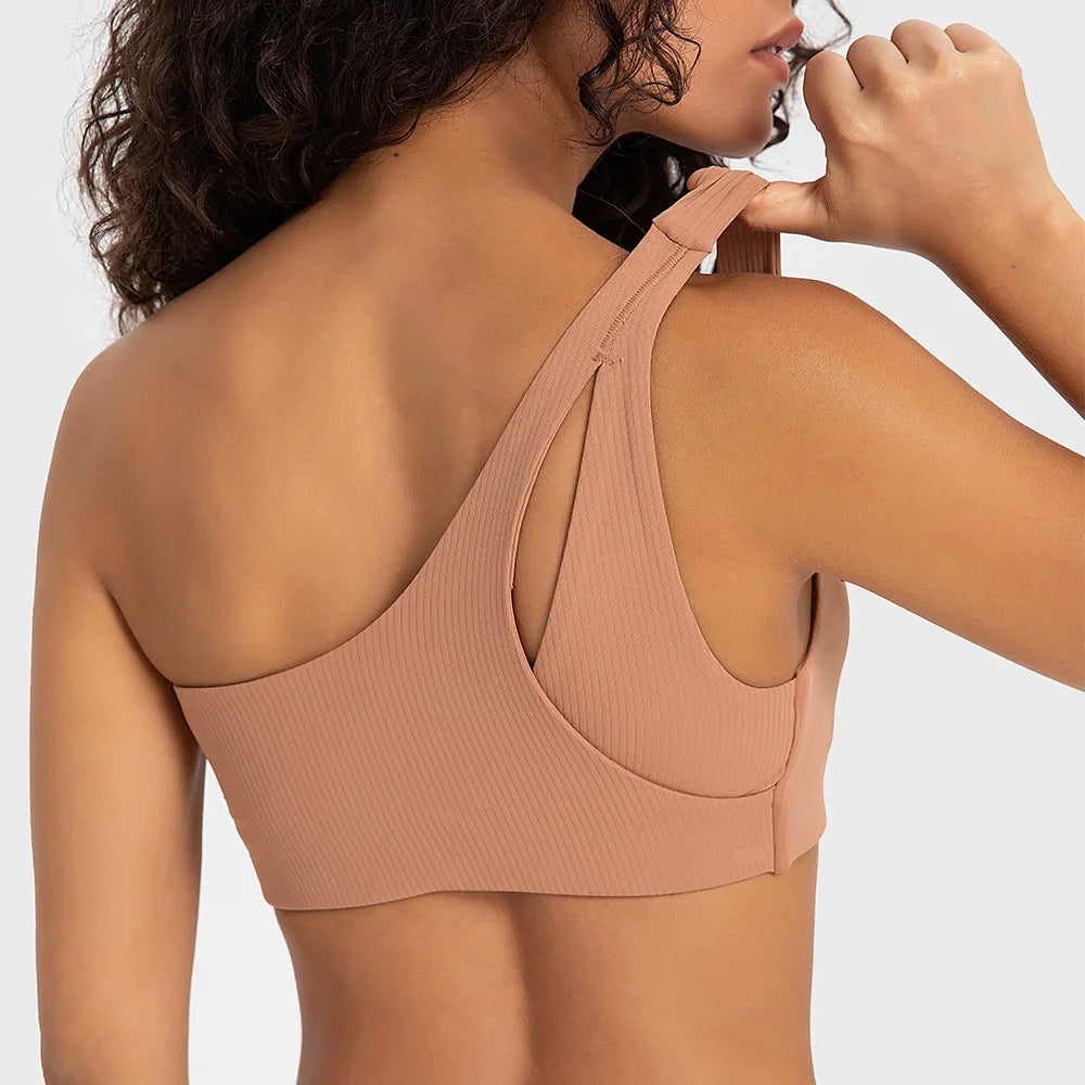 ASYMMETRICAL BRA | Tan