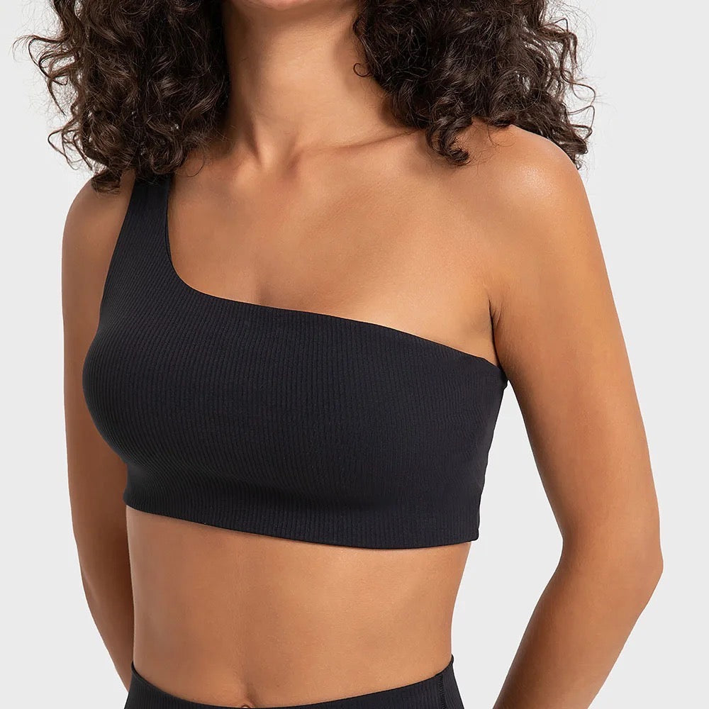 ASYMMETRICAL BRA | Black